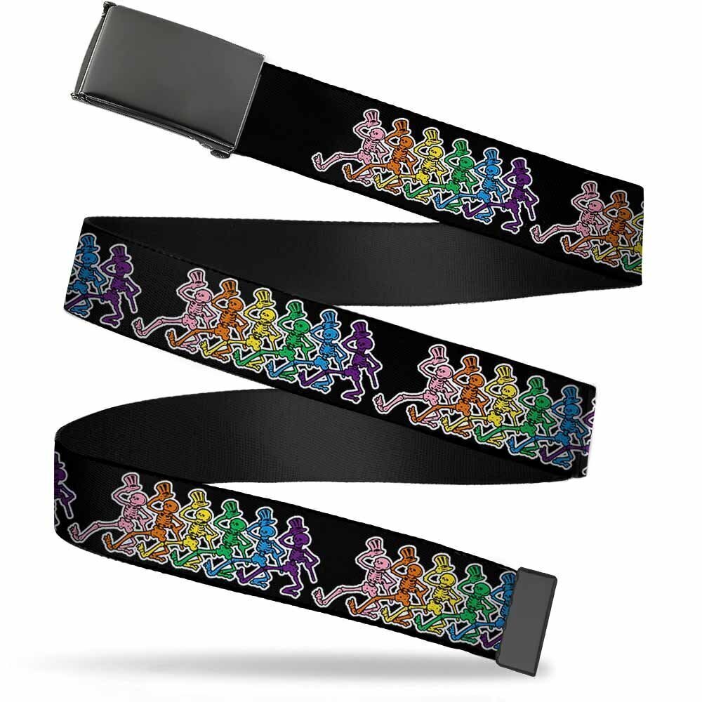 5825 boys Buckle-down Web Grateful Dead 1.5" Belt, Dancing Skeletons